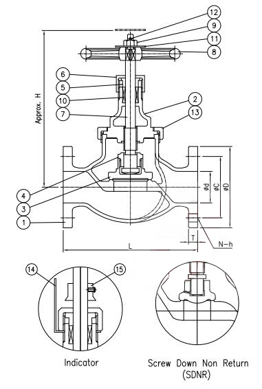 JIS F7413 Marine Bronze SDNR Valve